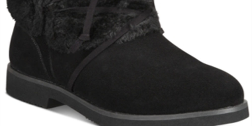 Botas femininas estilo &amp; co Zijune para clima frio, pretas, tamanho 5 M