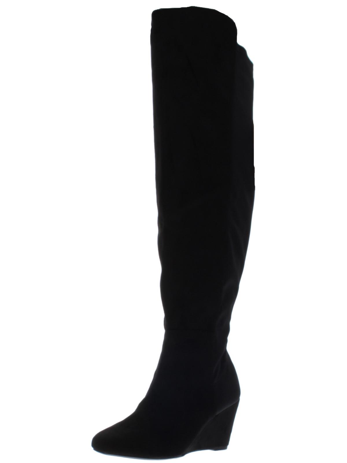Botas de cano alto femininas Zigi Soho HEIDE de camurça sintética, pretas, tamanho 8,5 M