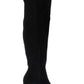 Botas de cano alto femininas Zigi Soho HEIDE de camurça sintética, pretas, tamanho 8,5 M