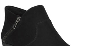 Botas femininas American Rag Abby com acolchoamento e salto bloco, bico redondo, pretas, tamanho 7,5 M