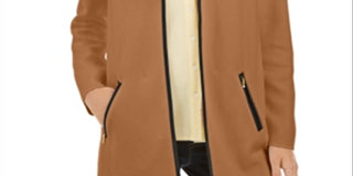 Cardigan feminino Charter Club Milano de algodão com frente aberta, marrom, tamanho pequeno