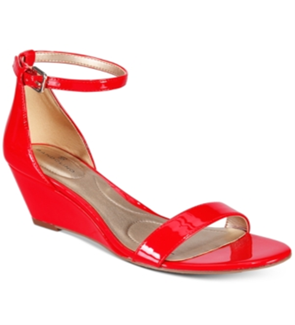 Sapatos de cunha femininos Bandolino, vermelhos, tamanho 6 M