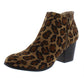 Botas femininas estilo &amp; co com bico amendoado e salto bloco, marrom, tamanho 7 M