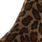 Botas femininas estilo &amp; co com bico amendoado e salto bloco, marrom, tamanho 7 M