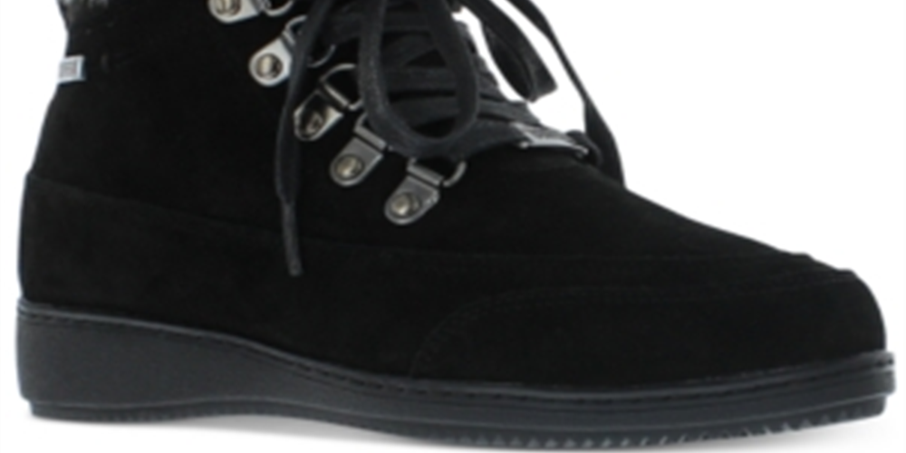 Botas de inverno impermeáveis ​​Khombu Francie Suede femininas, pretas, tamanho 6 M