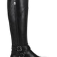 Botas de montaria Guss Haydin Faux Leather para mulheres, pretas, tamanho 8 MW