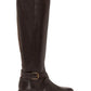 Botas femininas de couro Fadoral, bico redondo, cano alto, marrom, tamanho 9, da INC International Concepts