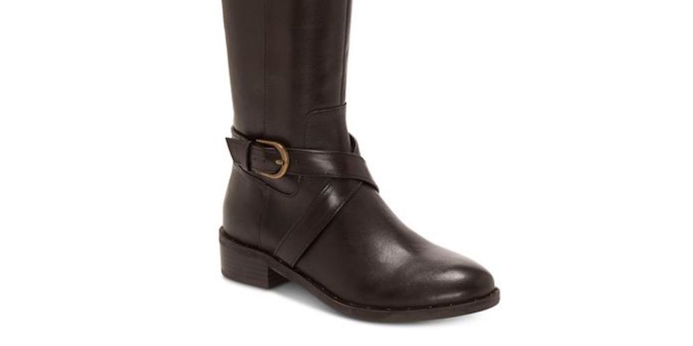 Botas femininas de couro Fadoral, bico redondo, cano alto, marrom, tamanho 9, da INC International Concepts
