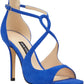 Sandálias de noite femininas Nine West Giaa, azuis, tamanho 6 M