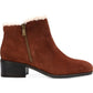 Botas femininas Kenneth Cole Reaction Salt Zip Cozy Suede, tamanho 8,5 M, marrom