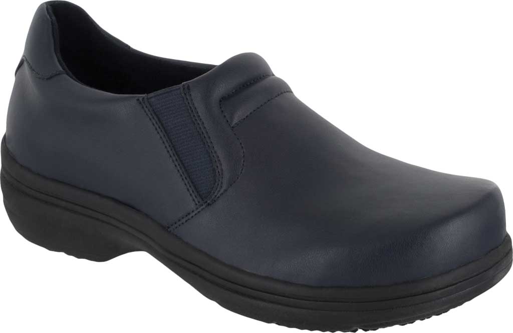 Sapato de trabalho feminino Easy Street antiderrapante, azul, tamanho 8,5 W