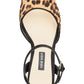 Sandália Gail Leopard Feminina Nine West Marrom Tamanho 7 M