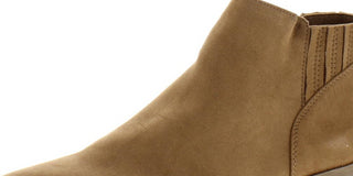 Botas femininas American Rag Western Inspiration Tori com bico fino e salto bloco, com zíper, marrom, tamanho 11 M