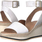 Sandália feminina plataforma aberta de couro Petra André Assous para ocasiões especiais, branca, tamanho 9M