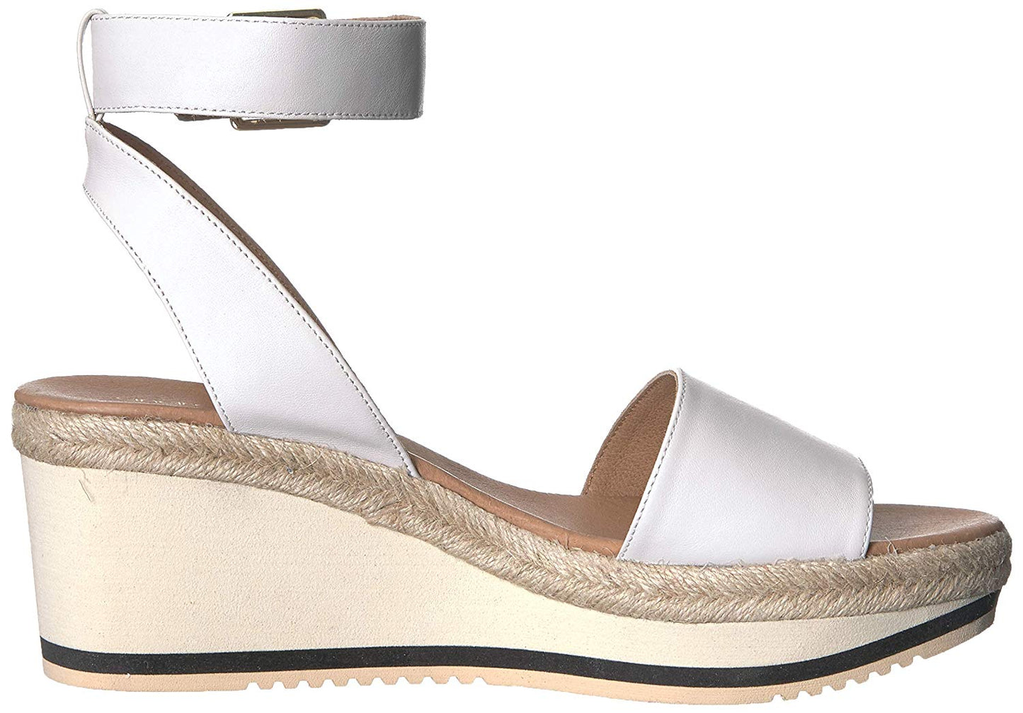 Sandália feminina plataforma aberta de couro Petra André Assous para ocasiões especiais, branca, tamanho 9M