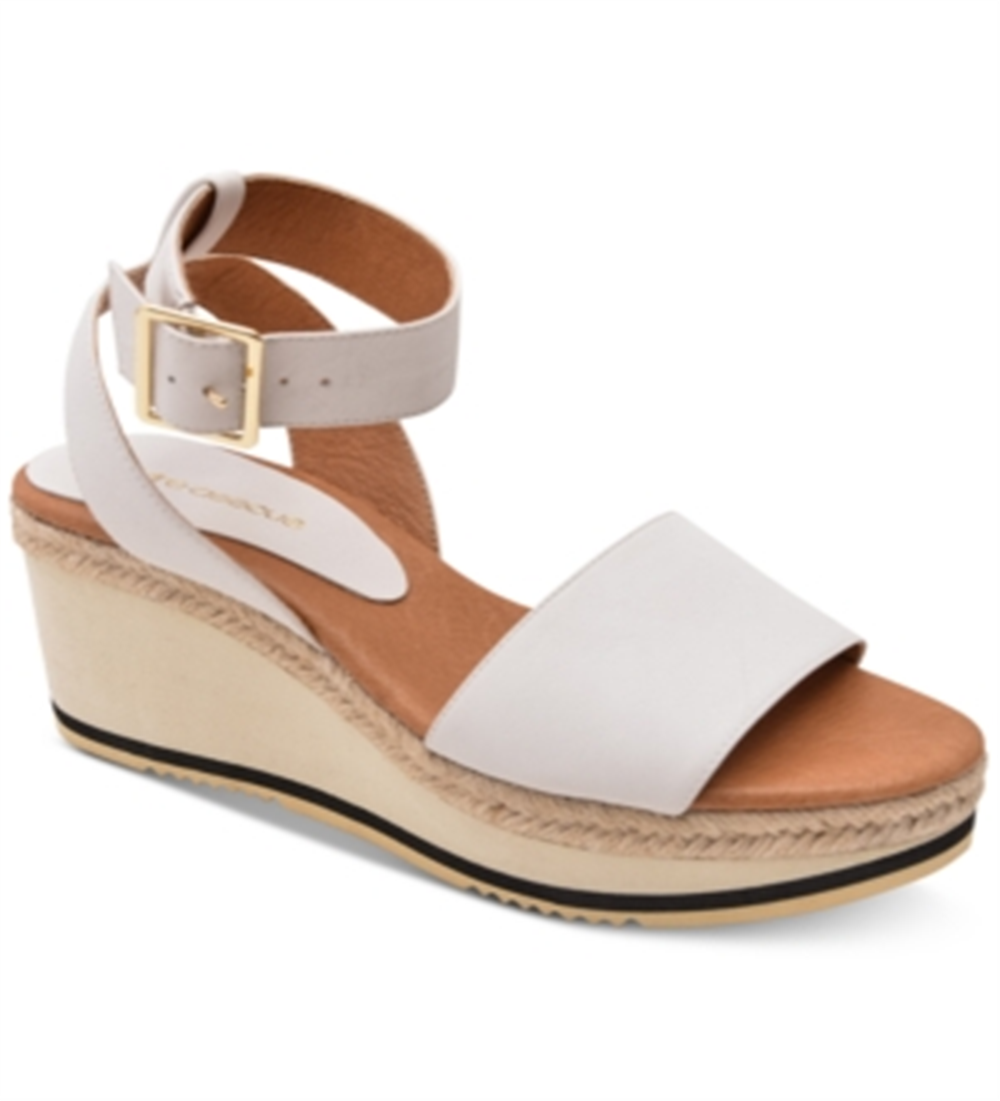 Sandália feminina plataforma aberta de couro Petra André Assous para ocasiões especiais, branca, tamanho 9M