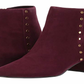 Ralph Lauren Botas de couro femininas com zíper e bico fino, tamanho 7 B, vermelhas