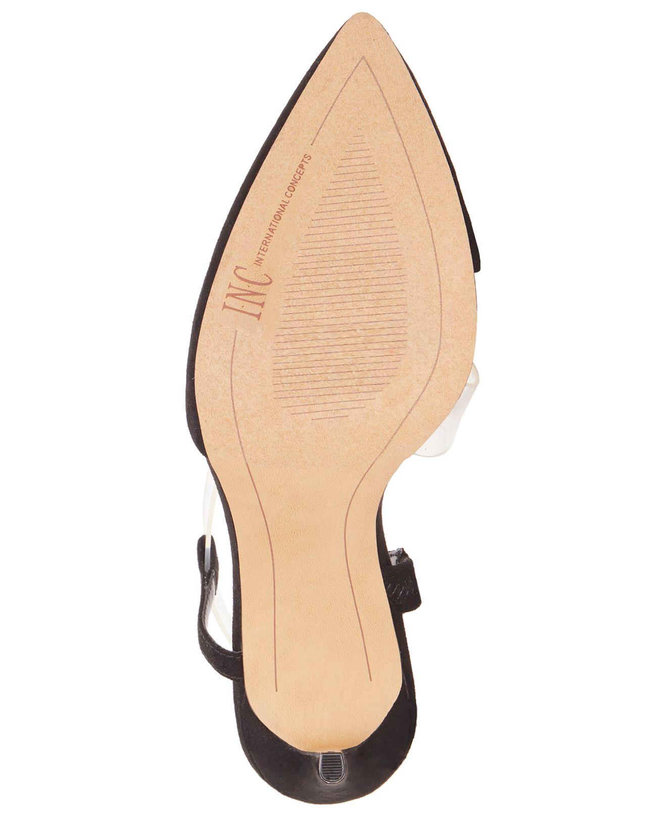 Sandálias femininas casuais Keilani bico fino, pretas, tamanho 6, da INC International Concepts