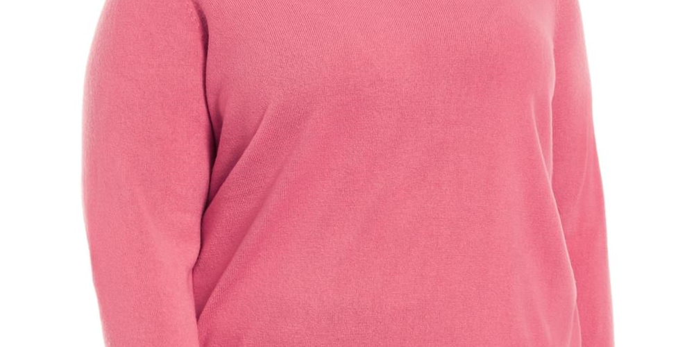 Karen Scott Suéter Feminino Gola Canoa Rosa Tamanho 2X