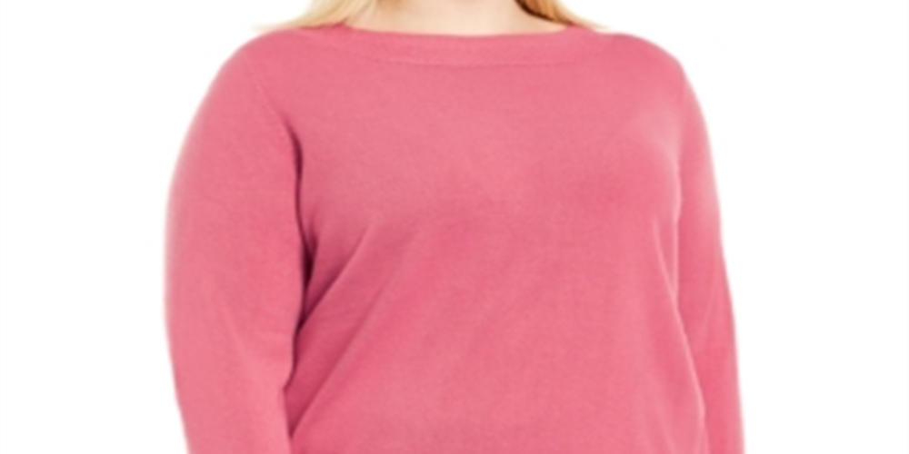 Karen Scott Suéter Feminino Gola Canoa Rosa Tamanho 2X