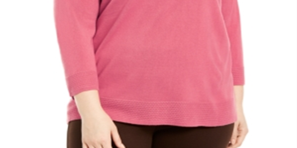 Karen Scott Suéter Feminino Gola Canoa Rosa Tamanho 2X