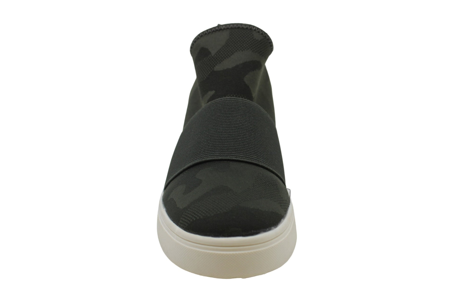 Material Girl Tênis esportivo feminino camuflado, com solado acolchoado, plataforma, bico redondo, verde, tamanho 10 M