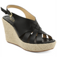 Sandália Lazaro Wedge Feminina XOXO, Preta, 8 M
