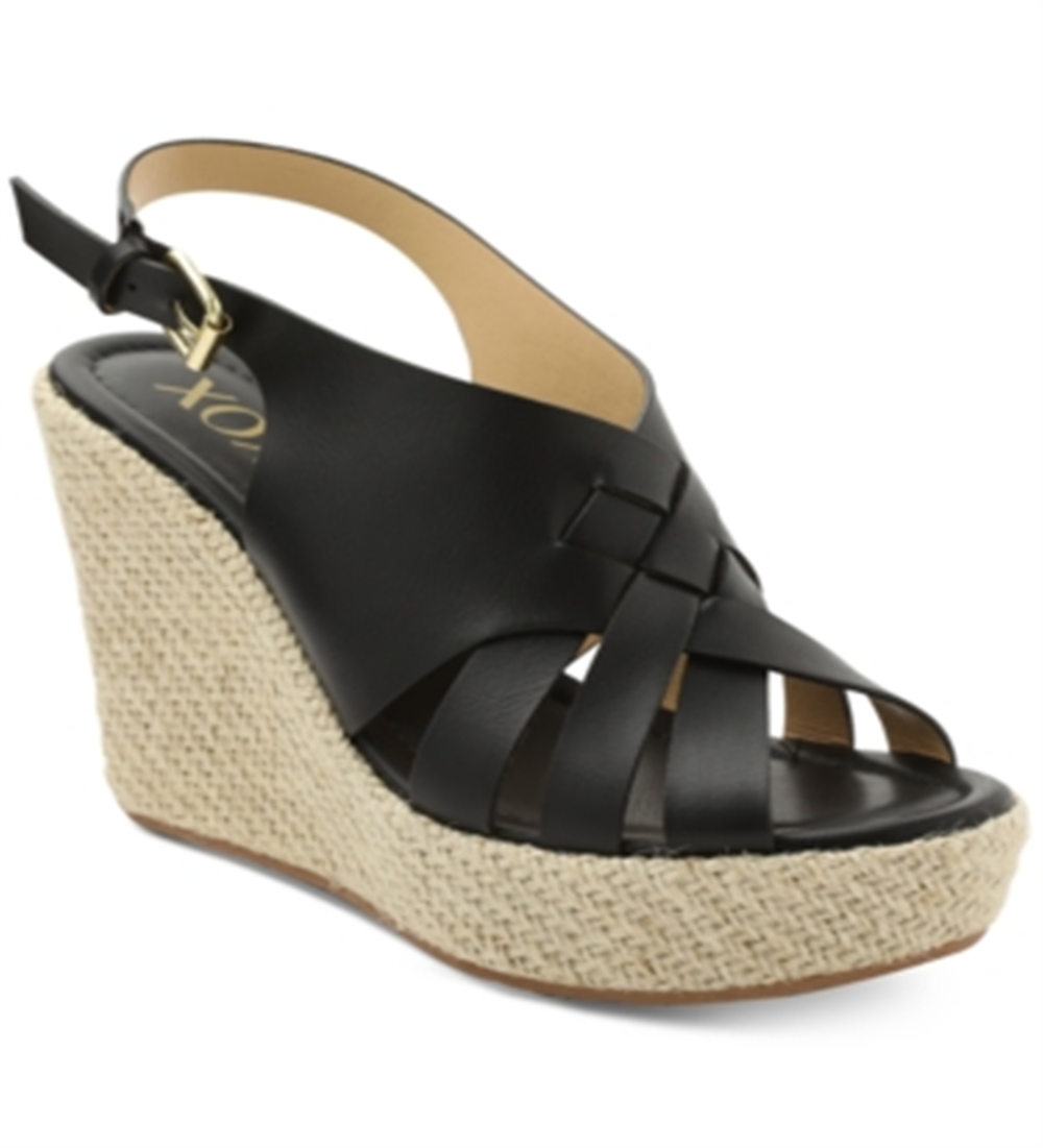 Sandália Lazaro Wedge Feminina XOXO, Preta, 8 M