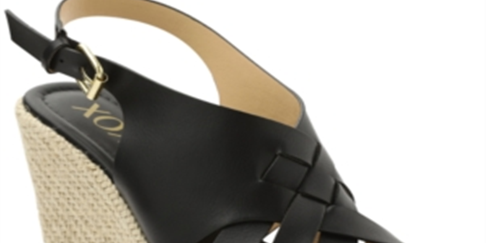 Sandália Lazaro Wedge Feminina XOXO, Preta, 8 M