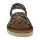 Sandálias femininas Madden Girl Press Fabric com bico aberto, casuais, tamanho 7,5 M, marrom