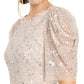 Vestido feminino Adrianna Papell com bainha MIDI e contas, marrom, tamanho 12