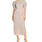 Vestido feminino Adrianna Papell com bainha MIDI e contas, marrom, tamanho 12