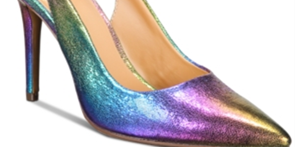 Material Girl Sandálias Femininas de Bico Fino para Ocasiões Especiais Roxas Tamanho 6,5 M