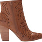 Botas femininas Carlos By Carlo Santana Taryn bico fino, tamanho 7,5 M, marrom