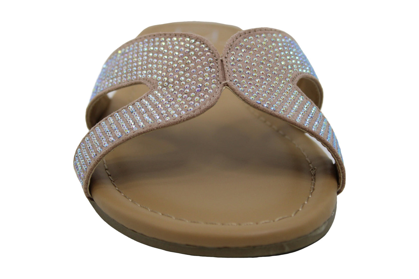 Material Girl Sandálias Femininas Macelina Abertas Casuais Slide Rosa Tamanho 7 M