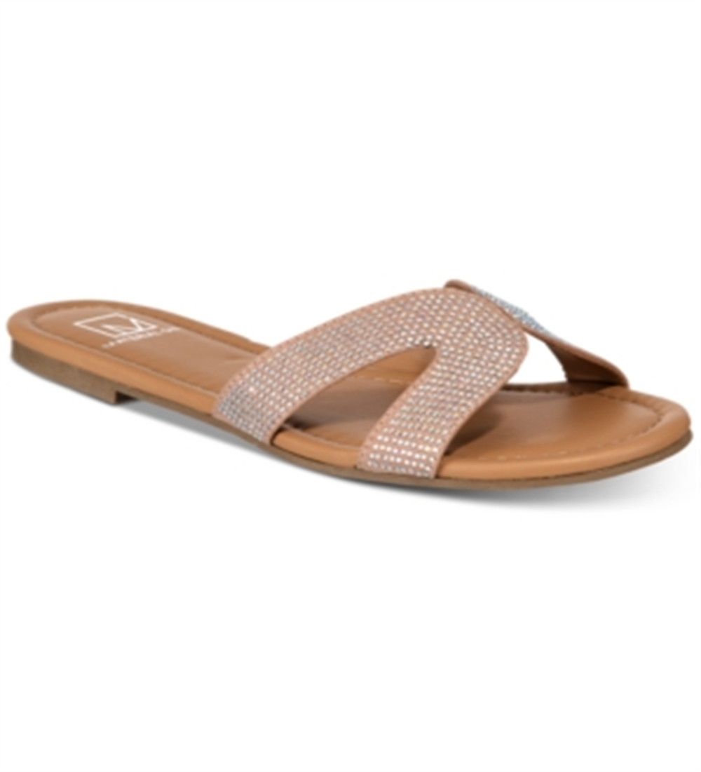 Material Girl Sandálias Femininas Macelina Abertas Casuais Slide Rosa Tamanho 7 M