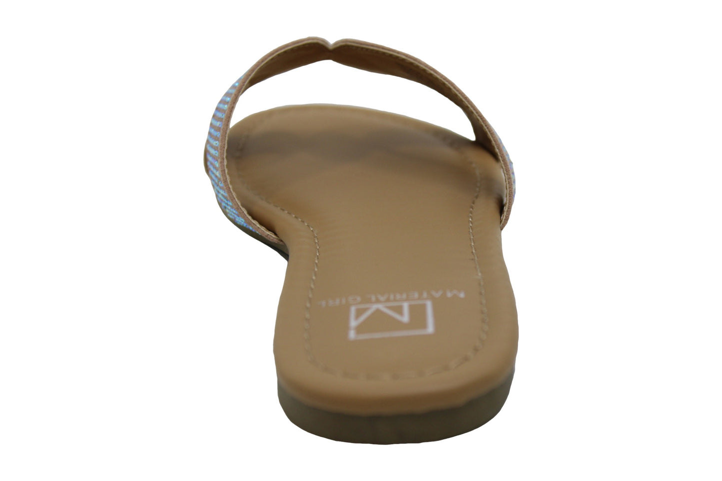 Material Girl Sandálias Femininas Macelina Abertas Casuais Slide Rosa Tamanho 7 M