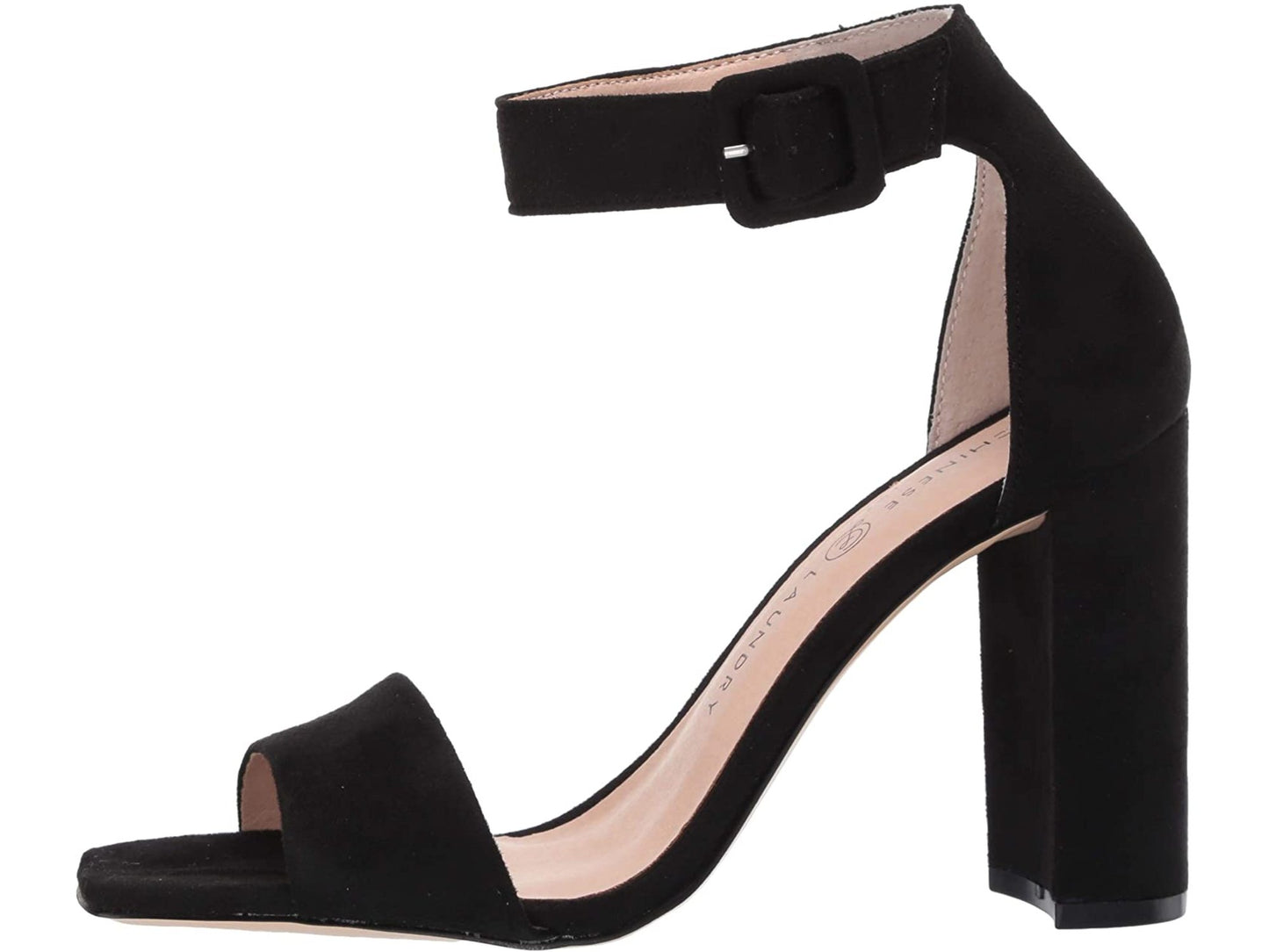 Salto alto feminino com tira no tornozelo, preto, tamanho 11 M, da Chinese Laundry
