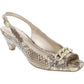 Sandálias Karen Scott Amberr Texturizadas Peep Toe Slingback Marrom Tamanho 5 M