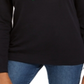 Karen Scott Camisa Feminina Pequena com Enfeites para Festas, Preta, Tamanho Pequeno M