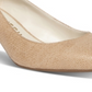Anne Klein Nora Slip-on Feminino Bico Fino Salto Bloco Bege Tamanho 5M