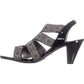 Sandálias femininas Karen Scott Nicolle Fabric Open Toe Slingback para ocasiões especiais, pretas, tamanho 6,5 m