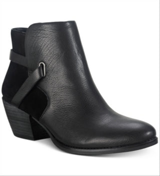 Botas de couro femininas American Rag Ashlyn Leather, pretas, tamanho 6,5 M
