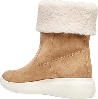 Botas de chuva femininas Anne Klein com bico redondo e zíper, tamanho 9,5 M, marrom