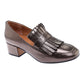 Gentle Souls Mocassim de couro com salto Pewter Ethan feminino, cinza, tamanho 9,5
