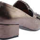 Gentle Souls Mocassim de couro com salto Pewter Ethan feminino, cinza, tamanho 9,5