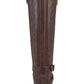 Botas de montaria Guss Haydin Faux Leather para mulheres, marrom, tamanho 7,5 MW