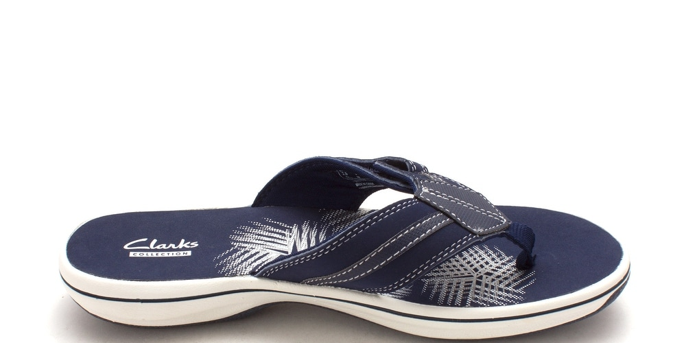 Clarks Brinkley Bree Open Toe Casual Feminino - Azul Marinho Tamanho 8 M