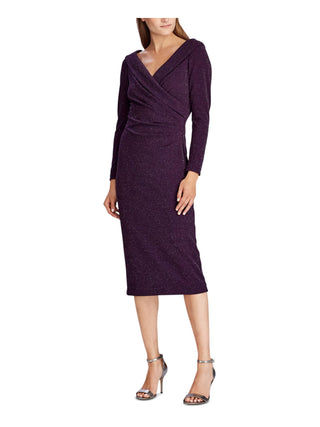 Vestido Ralph Lauren Feminino para Ocasiões Especiais, Roxo, Tamanho 10 Petite