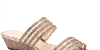 Charter Club Graceyy Fabric Sandálias plataforma casuais abertas para mulheres, cinza, tamanho 8,5 M